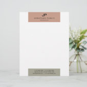 En-tête De Lettre Couleurs élégantes Monogramme Moderne Simple Modèl (Debout devant)