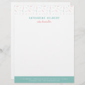 En-tête De Lettre Couleurs pastel Parsemées de blanc (Devant / Derrière)