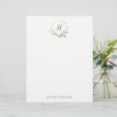 En-tête De Lettre Courbe de verdure géométrique (Debout devant)