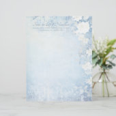 En-tête De Lettre Create Your Own Blue Shabby Chic Apple Blossoms (Debout devant)