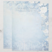 En-tête De Lettre Create Your Own Blue Shabby Chic Apple Blossoms (Devant / Derrière)