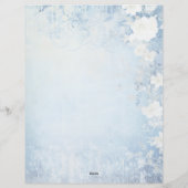 En-tête De Lettre Create Your Own Blue Shabby Chic Apple Blossoms (Dos)