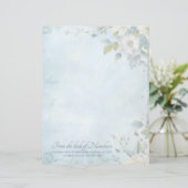 En-tête De Lettre Create Your Own Blue Shabby Chic White Blossoms (Debout devant)
