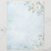 En-tête De Lettre Create Your Own Blue Shabby Chic White Blossoms (Dos)