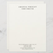 En-tête De Lettre Creative Plain Simple White Attractive Stylish (Devant / Derrière)