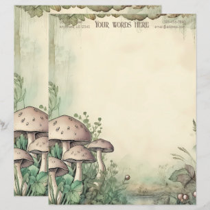 En-tête De Lettre Créez Vos Champignons Roses Fantaisistes