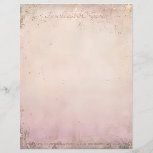 En-tête De Lettre Créez Votre Propre Étoile Rose Dorée Magique