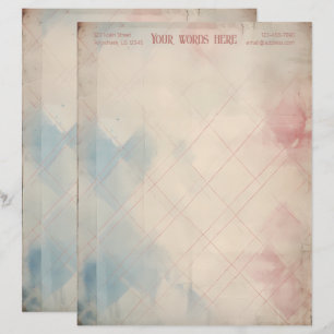 En-tête De Lettre Créez Votre Propre Harlequin Grunge Rose Bleu