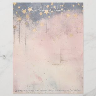 En-tête De Lettre Créez Votre Propre Nuit Étoilée Enchantée Rose