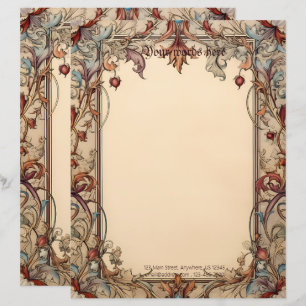 En-tête De Lettre Créez votre propre style de manuscrit floral médié