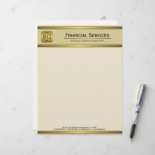 En-tête de lettre crème d'affaires de comptabilité
