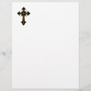 En-tête De Lettre Croix chrétienne