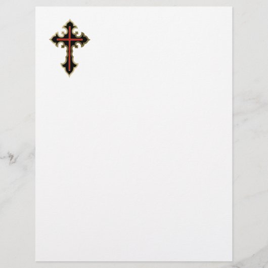 En-tête De Lettre Croix chrétienne (Devant)