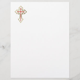 En-tête De Lettre Croix chrétienne