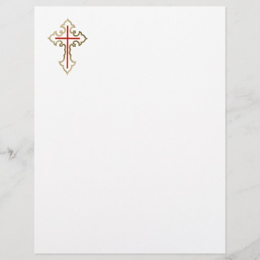 En-tête De Lettre Croix chrétienne (Devant)
