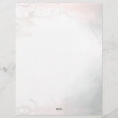 En-tête De Lettre Croix d'or rose blanche Floral (Dos)