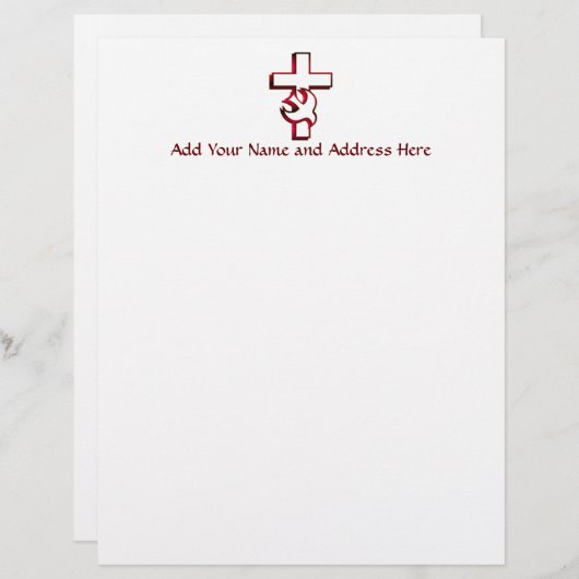 En-tête De Lettre Croix et Saint-Esprit / Saint-Esprit (Devant / Derrière)