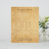 En-tête De Lettre Cru manuscrit de modèle de monogramme des textes (Debout devant)