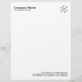 En-tête De Lettre Cube moléculaire - Noir sur Blanc (Devant)
