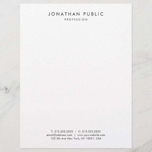 En-tête De Lettre Custom Elegant Modern Simple Professional Template (Devant)