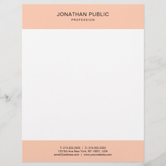 En-tête De Lettre Custom Elegant Moderne Trending Simple Modèle (Devant)