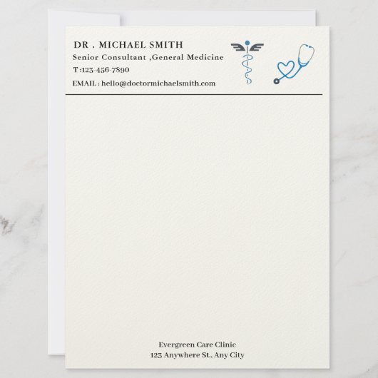 En-tête De Lettre Custom Medical Doctor (Devant)
