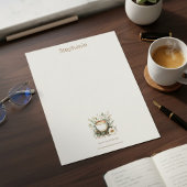 En-tête De Lettre Custom Name, Social Handle and Website 