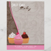 En-tête De Lettre Customisable 8.5x11 Coupe gâteaux boulangerie Sweet Traitements (Devant)