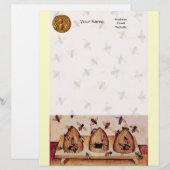 EN-TÊTE DE LETTRE CUSTOMISABLE ABEILLE, APICULTURE (Devant / Derrière)