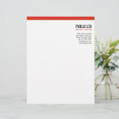 En-tête De Lettre Customisable Affaires rouges modernes simples (Debout devant)