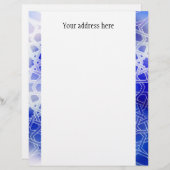 En-tête De Lettre Customisable Alhambra Motif bleu (Devant / Derrière)