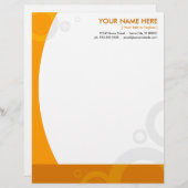 En-tête De Lettre Customisable anneaux oranges (Devant / Derrière)