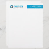 En-tête De Lettre Customisable BOLD DENTIST LETTERHEAD :: logo de dent moderne bl (Devant / Derrière)