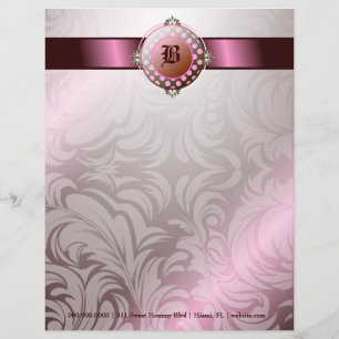 En-tête De Lettre Customisable bonbons au sucre 311-Brown