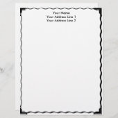 En-tête De Lettre Customisable Bordure simple en-tête personnalisé (Devant / Derrière)