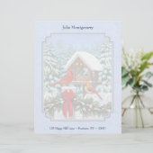 En-tête De Lettre Customisable Cardinal Feast Blue (Debout devant)