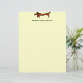 En-tête De Lettre Customisable Célèbre Dachshund Abstrait, (Debout devant)