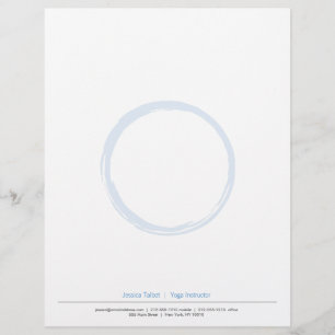 En-tête De Lettre Customisable CERCLE ZEN en Tête de lettre BLEU SKY