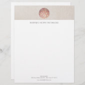 En-tête De Lettre Customisable Cercles d'or et Confetti (Devant / Derrière)