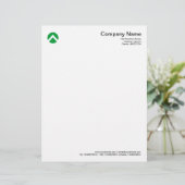 En-tête De Lettre Customisable Chevron cerclé - Vert herbe (Debout devant)