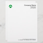 En-tête De Lettre Customisable Chevron cerclé - Vert herbe (Devant / Derrière)