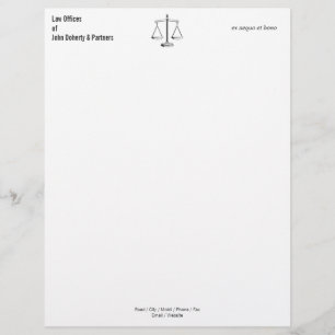 En-tête De Lettre Customisable Chic élégant des CABINETS JURIDIQUES