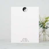 En-tête De Lettre Customisable Classique Yin Yang (Debout devant)