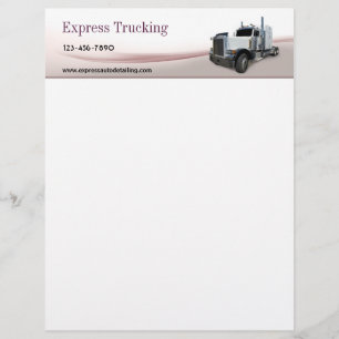 En-tête De Lettre Customisable Compagnie de camionnage