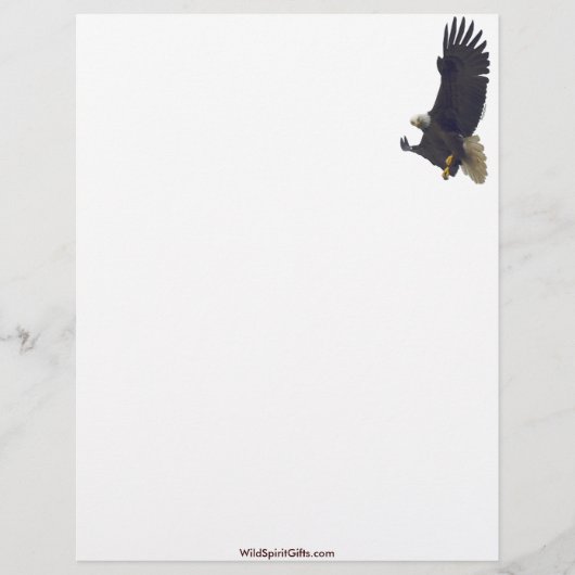 En-tête De Lettre Customisable Cool Bald Eagle Wildlife Collection (Devant)