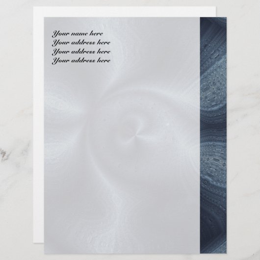 En-tête De Lettre Customisable Danse bleue (Devant / Derrière)