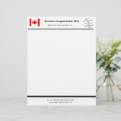 En-tête De Lettre Customisable Drapeau et logo commerce international (Debout devant)