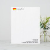En-tête De Lettre Customisable Drapeaux - Espagne (Debout devant)
