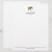 En-tête De Lettre Customisable Éléphant d'Or Professionnel (Devant / Derrière)