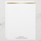 En-tête De Lettre Customisable En-tête Bordure Or Simple (Devant / Derrière)